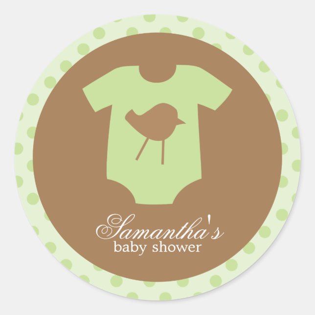 Pegatina Redonda Pegatinas de ropa de bebé (Anverso)
