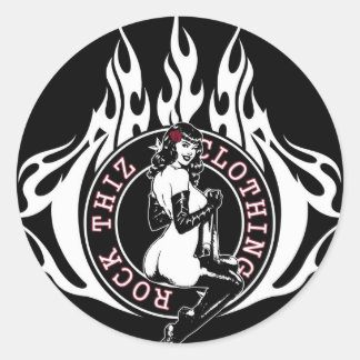 Pegatina Redonda Pegatinas de ropa Rock Thiz