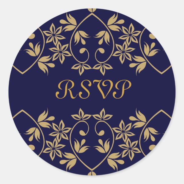 Pegatina Redonda Pegatinas de Royal RSVP (Anverso)