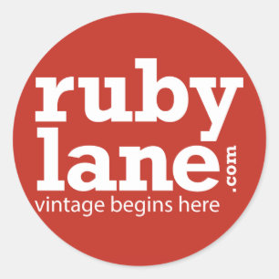 Pegatina Redonda Pegatinas de Ruby Lane Round