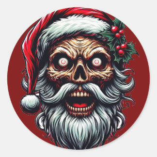 Pegatina Redonda Pegatinas de Santa Claus