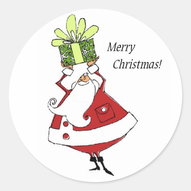 Pegatina Redonda Pegatinas de Santa María (Anverso)