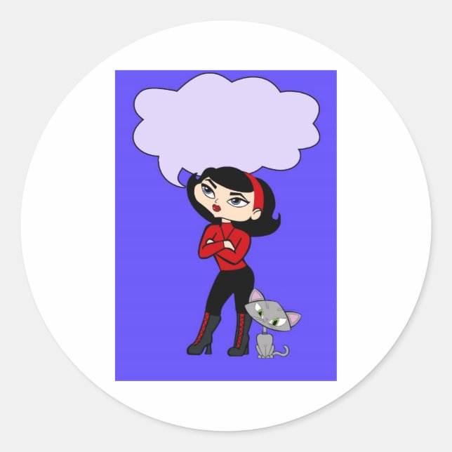 Pegatina Redonda Pegatinas de Scorpio (Anverso)