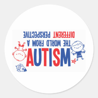 Pegatina Redonda Pegatinas de sensibilización sobre el autismo
