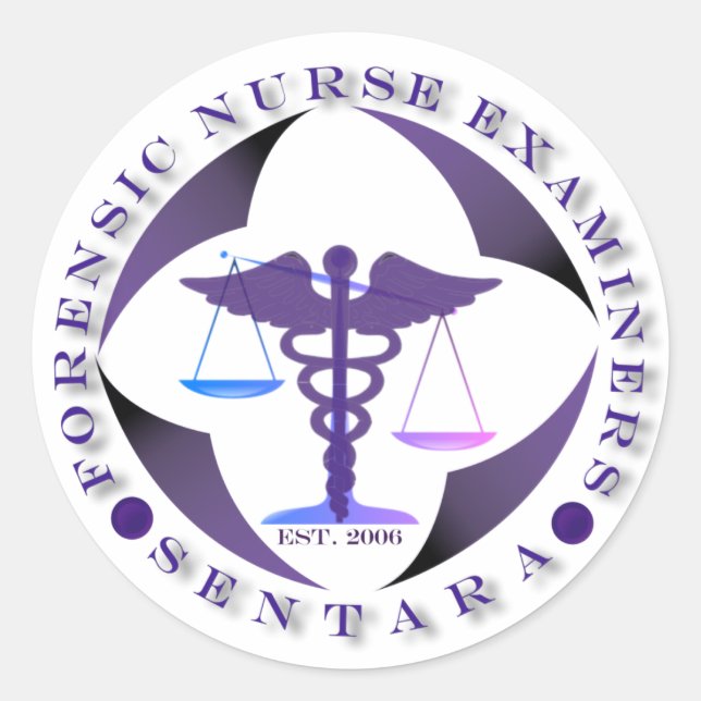 Pegatina Redonda Pegatinas de Sentara FNE (Anverso)