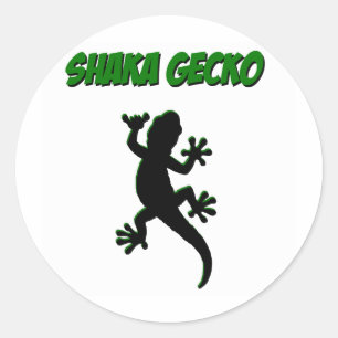 Pegatina Redonda Pegatinas de Shaka Gecko