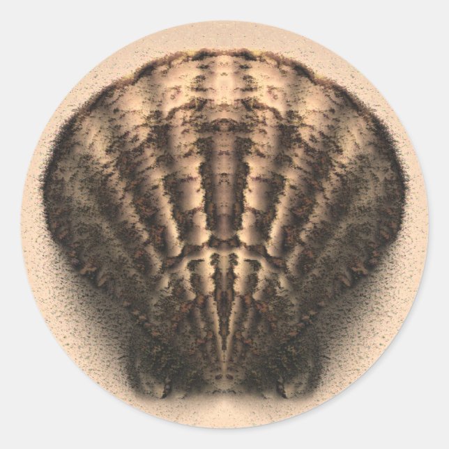 Pegatina Redonda Pegatinas de shell (Anverso)