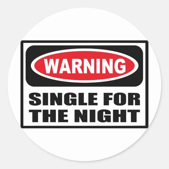 Pegatina Redonda Pegatinas de signos de advertencia (Anverso)