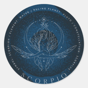 Pegatina Redonda Pegatinas de signos zodiacos