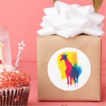 Pegatinas de Silhouette de Giraffe Paint de Spray 