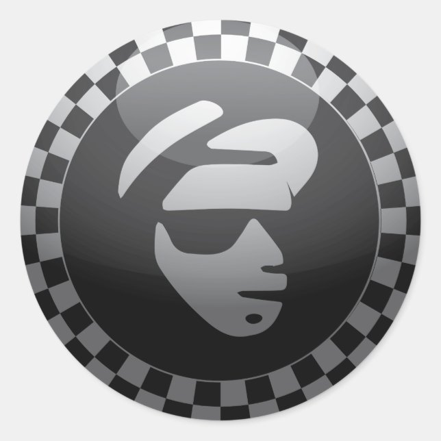 Pegatina Redonda PEGATINAS de SKAspot Orb (Anverso)