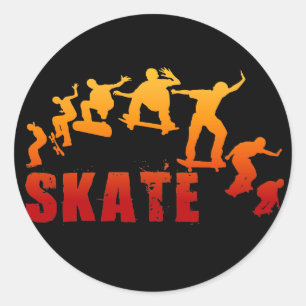 Pegatina Redonda Pegatinas de Skateboarding