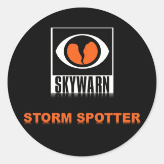 Pegatina Redonda PEGATINAS de SKYWARN Storm Spotter
