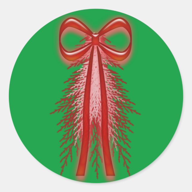 Pegatina Redonda Pegatinas de sobre de vacaciones Evergreen de cint (Anverso)