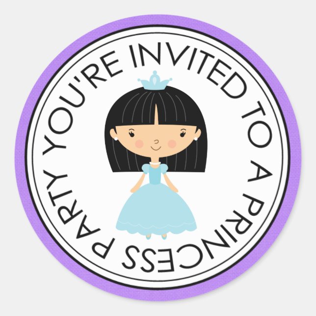 Pegatina Redonda Pegatinas de sobres coincidentes del Fiesta Prince (Anverso)