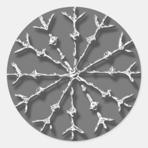 Pegatina Redonda Pegatinas de sobres de tarjetas de vacaciones clás