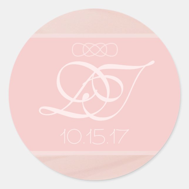 Pegatina Redonda Pegatinas de sobres redondos de Rubor Strokes (Anverso)