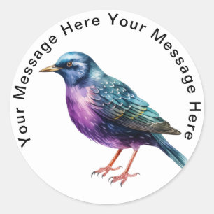 Pegatina Redonda Pegatinas de SongBird personalizados estreno europ