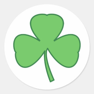 Pegatina Redonda Pegatinas de St. Patrick's Day Shamrock