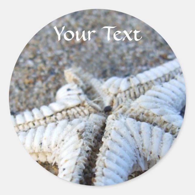 Pegatina Redonda Pegatinas de Starfish (Anverso)