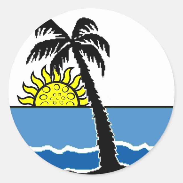 Pegatina Redonda Pegatinas de Steel Pan (Anverso)