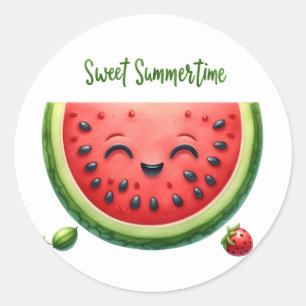 Pegatina Redonda Pegatinas de Summer Beach