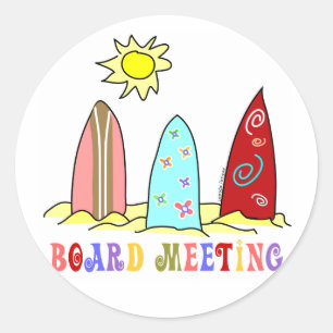 Pegatina Redonda Pegatinas de Surf Board