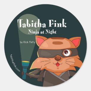 Pegatina Redonda Pegatinas de Tabitha Fink Ninja
