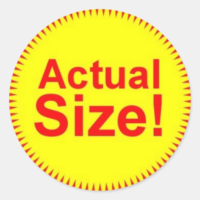 Pegatina Redonda Pegatinas de tamaño real (Anverso)