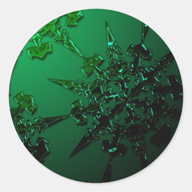 Pegatina Redonda Pegatinas de tarjetas de Navidades de Ornamentos d (Anverso)