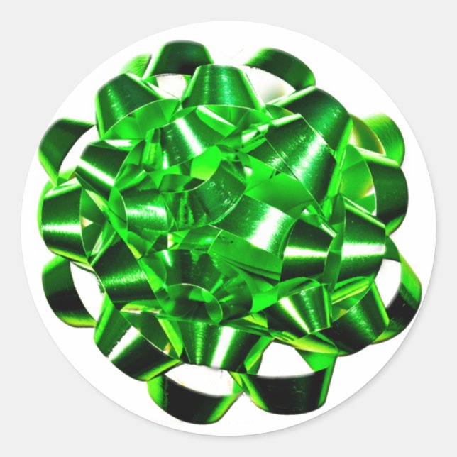 Pegatina Redonda Pegatinas de tarjetas de Navidades de Personalizad (Anverso)