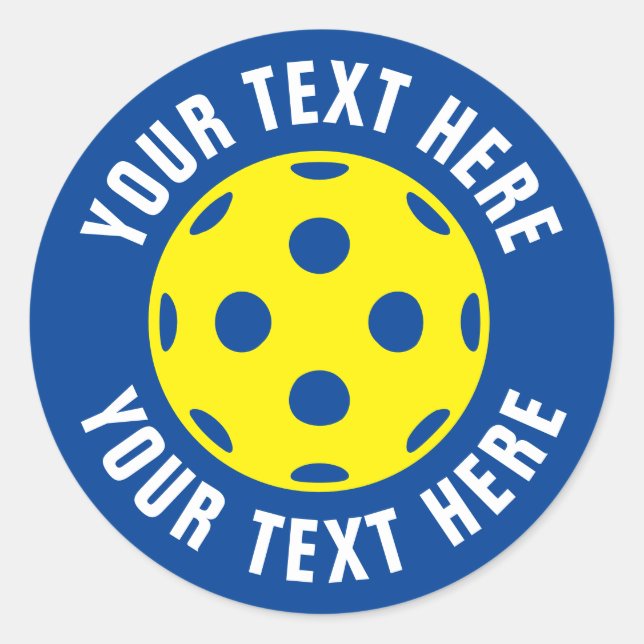 Pegatina Redonda pegatinas de tenis personalizados de voleibol (Anverso)