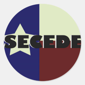 PEGATINA REDONDA PEGATINAS DE TEXAS SECEDE