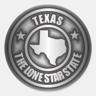 Pegatina Redonda pegatinas de "Texas Steel"