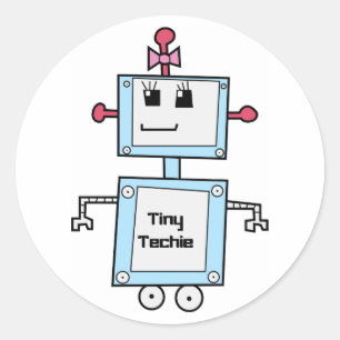 Pegatina Redonda Pegatinas de TinyTechie