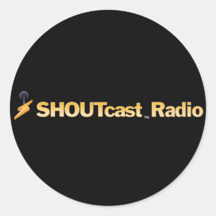 Pegatina Redonda PEGATINAS de títulos de SHOUTcast
