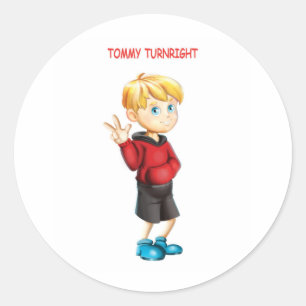 Pegatina Redonda Pegatinas de Tommy Turnright
