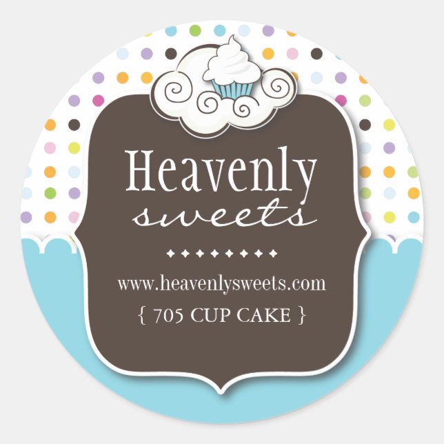 Pegatina Redonda Pegatinas de torta de galletas caprichosas (Anverso)