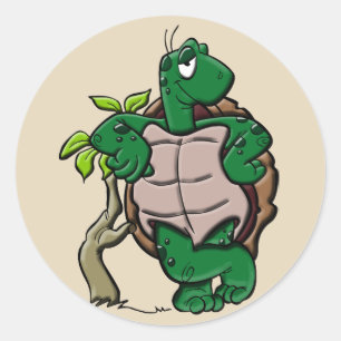 Pegatina Redonda pegatinas de tortugas personalizados