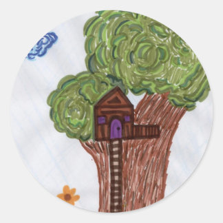 Pegatina Redonda Pegatinas de Tree House