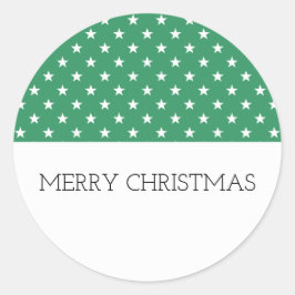Pegatina Redonda Pegatinas de vacaciones de estrellas verdes