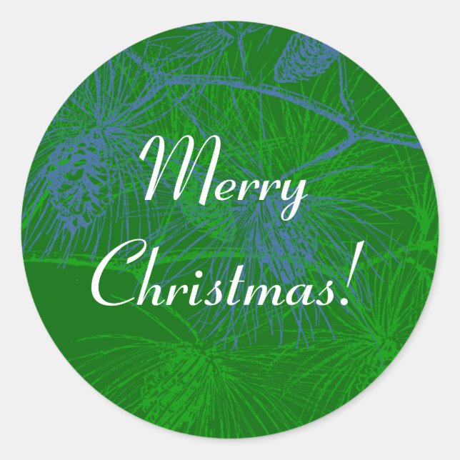 Pegatina Redonda Pegatinas de vacaciones del Personalizado de fondo (Anverso)