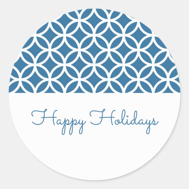 Pegatina Redonda Pegatinas de vacaciones en diamantes de clase azul (Anverso)