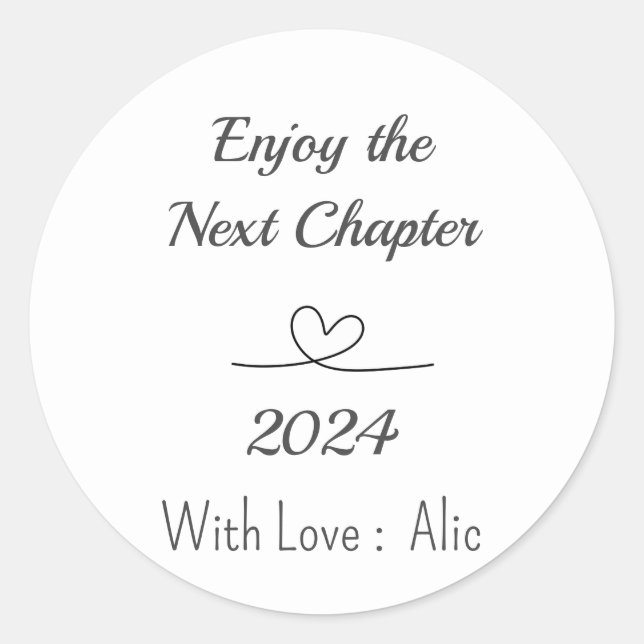 Pegatina Redonda Pegatinas de velas de retiro de texto simple (Anverso)