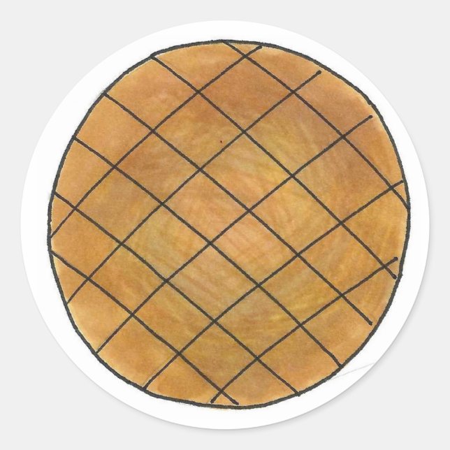 Pegatina Redonda Pegatinas de venta de torta de cacahuete de gallet (Anverso)