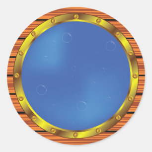 Pegatina Redonda Pegatinas de ventanas de ojo de buey