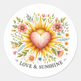 Pegatina Redonda Pegatinas de verano divertidos