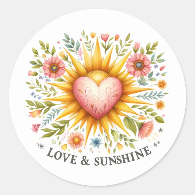 Pegatina Redonda Pegatinas de verano divertidos (Anverso)