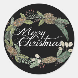 Pegatina Redonda Pegatinas de verano y hormigas verdes