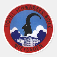 Pegatinas de Viaje de la Vieja Wiesbaden Alemania 